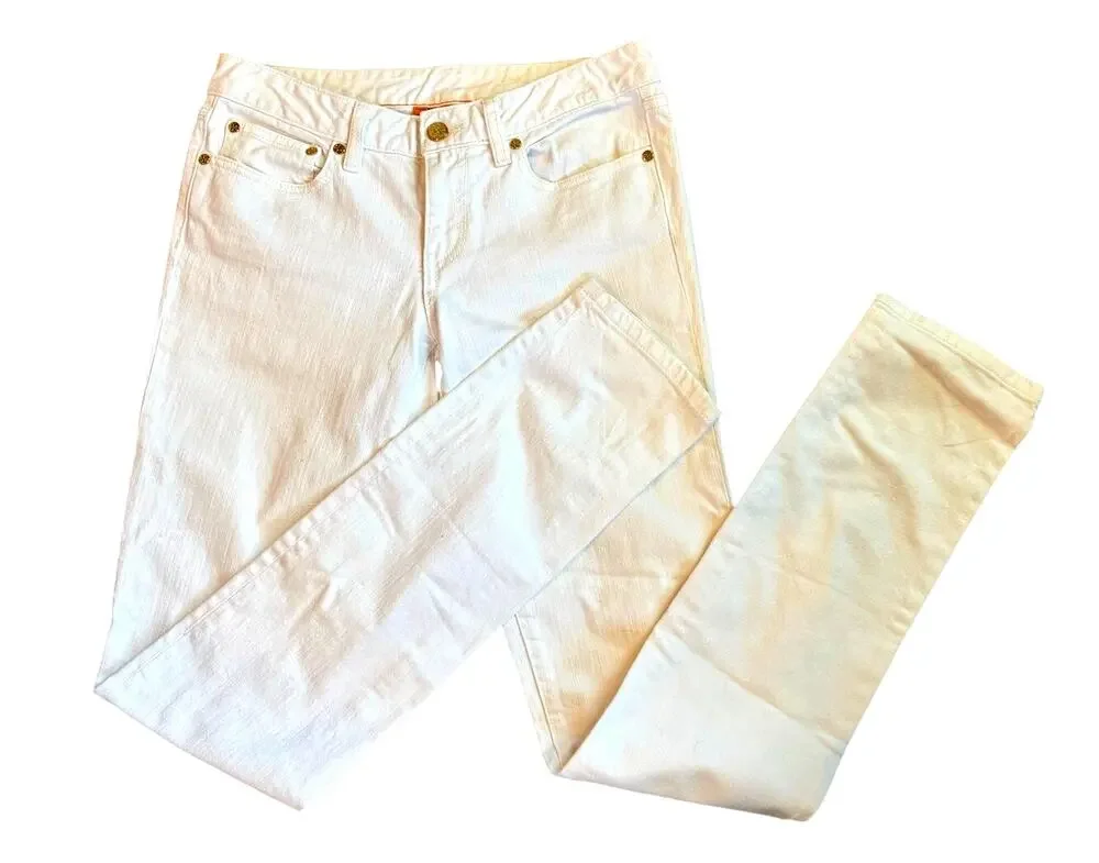 Tory Burch Super Skinny White Jeans - 28